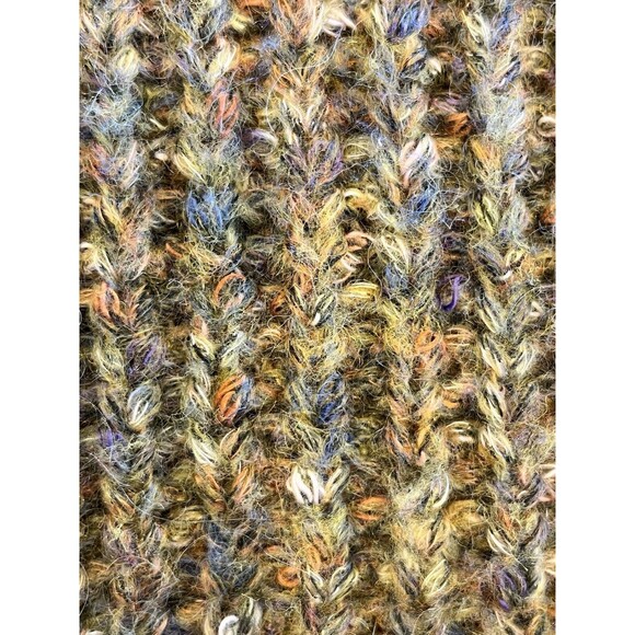 A New Day Orange Green Relaxed Long Sleeve Mock Neck Pullover Sweater Size XS - Picture 4 of 5